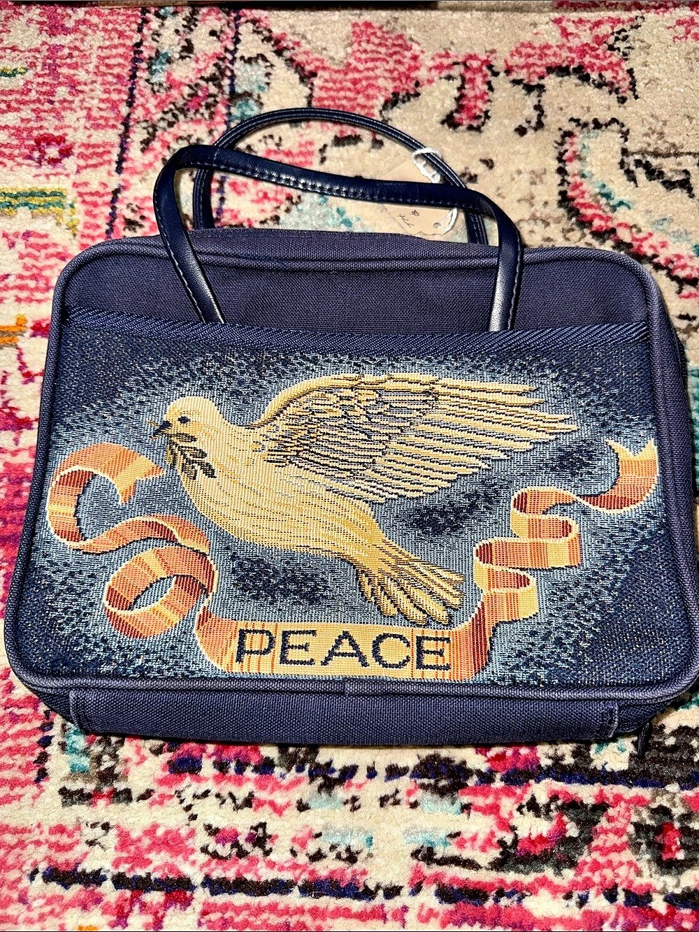 Dove Graphic Blue & Orange Laptop Bag